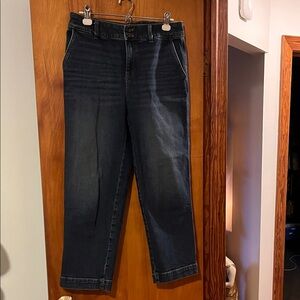 Talbots Dark Blue Denim Jeans with Contrast Stitching